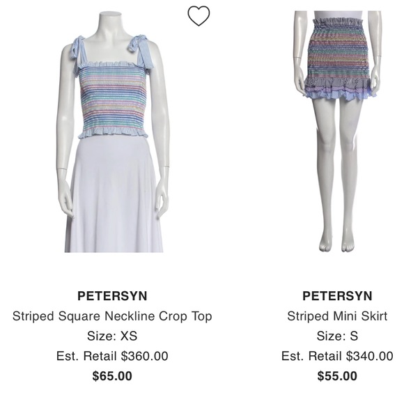 Petersyn ruched pink and blue tie tank - Picture 5 of 6